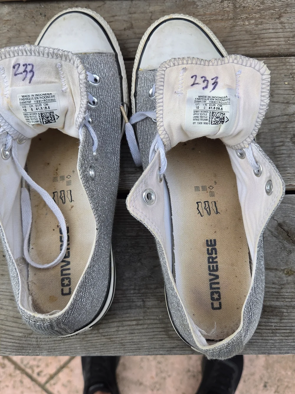 Converse All Star  Silver Low Top Sneakers
